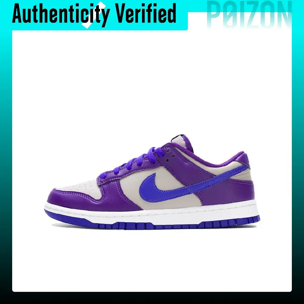 Zapatillas Nike Dunk resistentes a la abrasión, transpirables, de caña baja, para skate, para hombre, color morado y gris HF5441-005