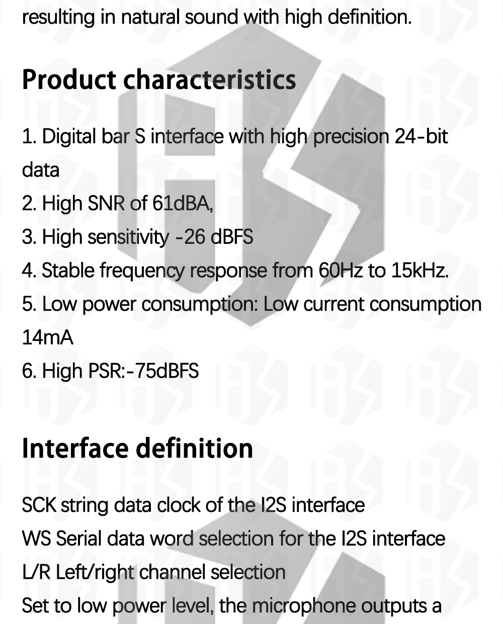 Omnidirektionales Mikrofonmodul I2S-Schnittstelle INMP441 MEMS Hohe Präzision Niedriger Stromverbrauch Ultra-Kompakte Bauweise für ESP32 – Detail 3