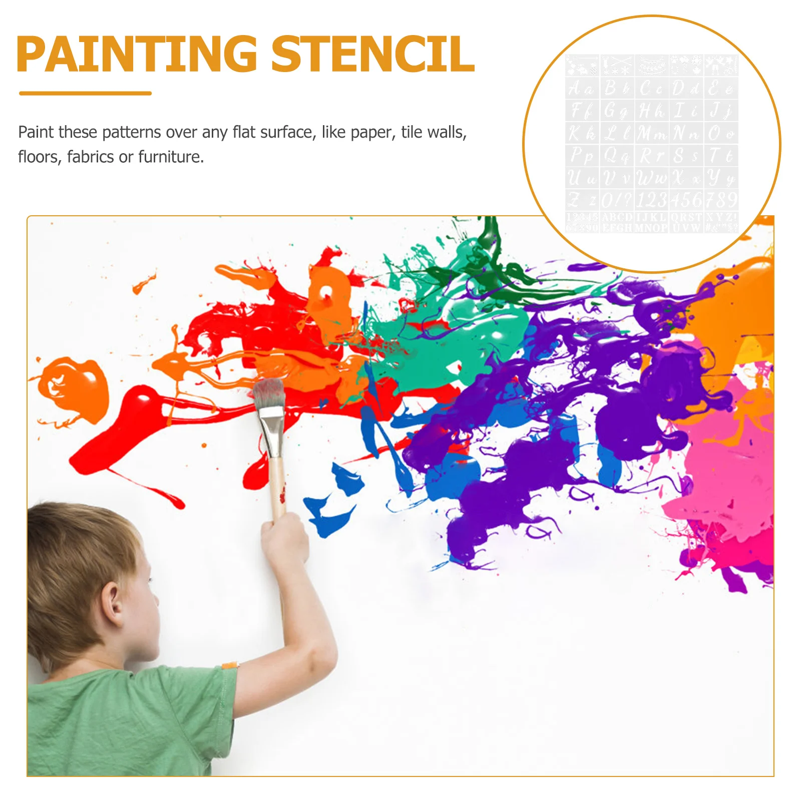 1 set 1 Set Letter Stencils Alphabet Molds Craft Plastic Reusable Stencils For Painting Wood Burning Wall Decor Home Diy Large