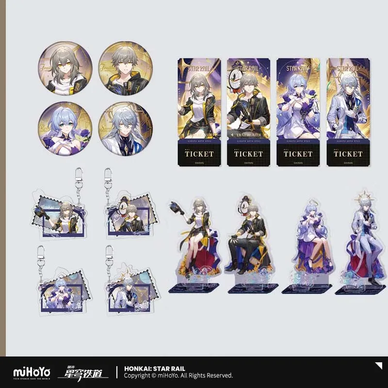 

Sunsyea Honkai Star Rail Official Merch miHoYo Original Authentic QJQD Series Acrylic Stand Badge Ticket Pendant Sunday Robin