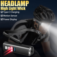 BALDR 6818A Ear Clip Headlamp Induction Switch Headlight 1500mAh Led Head for Outdoor Camping Fishing Hiking Head Flashlight
