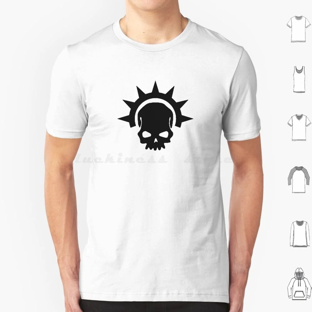 Camiseta de calavera 6xl, camiseta fresca de algodón, camiseta negra de la Legión Negra, pasatiempos del ejército, ciencia ficción, leones, caos, noche