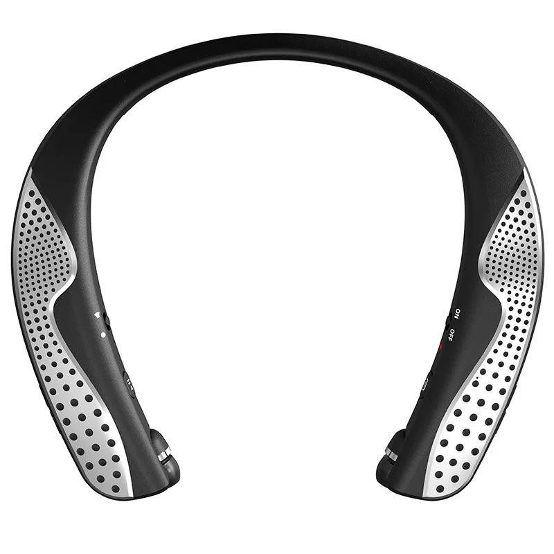 Headset Bluetooth LZ-5, Headset nirkabel dudukan leher Stereo ringan dengan speaker untuk permainan latihan