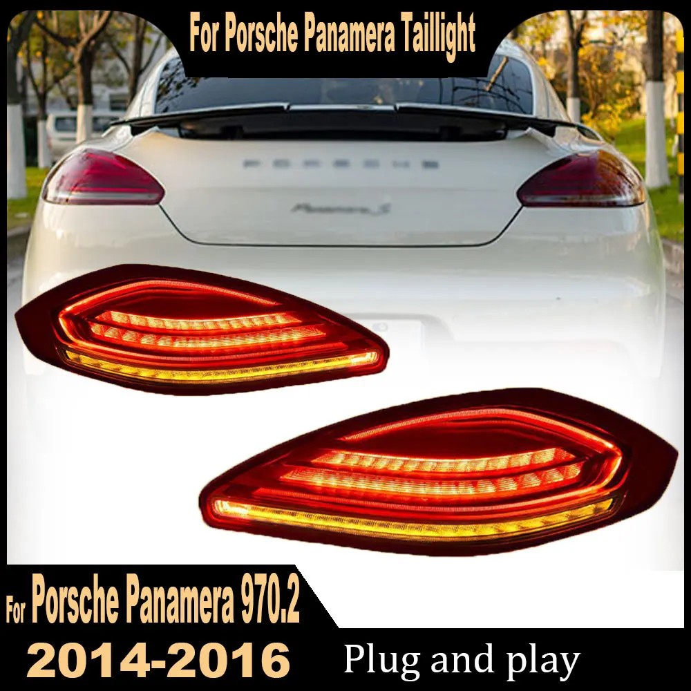 Auto Led Achterlichten Voor Porsche Panamera 970.2 2014 2015 2016 Upgrade Achterlichten Remlichten Assemblage Plug And Play Accessoires