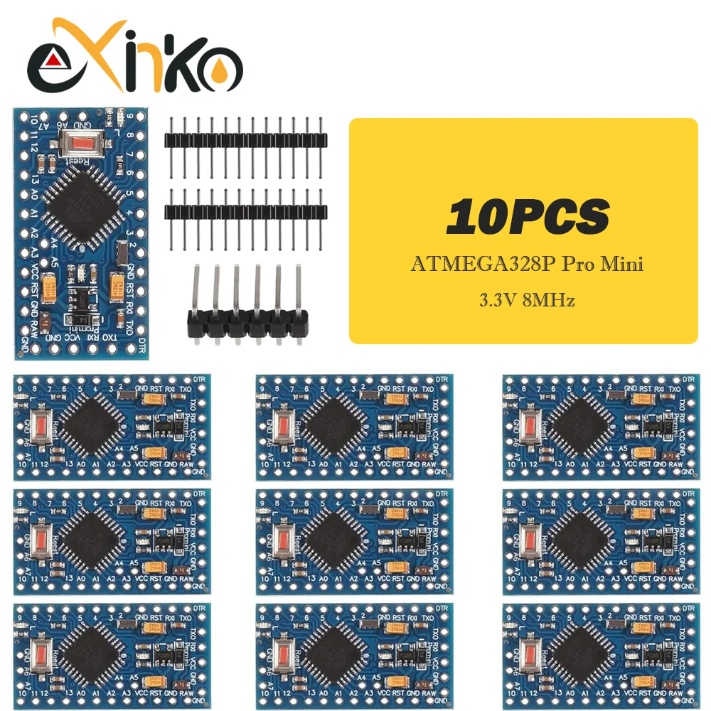 10 Stück ATMEGA328P Pro Mini 328 Mini ATMEGA328 5V/16MHz ATMEGA328 3.3V 8MHz für Arduino Entwicklungsboard – Detail 2