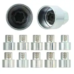 Wheel Lock Key Wheel Lock Key Anti Theft Lugnut Socket Replace for BMW 1 3 5 6 7 Series X1 X2 X3 X4 X5 X6 Z4 Wheel Lock Lug Nut