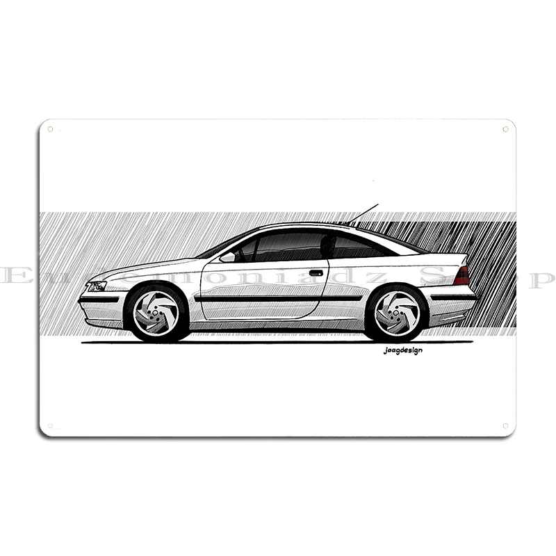 Opel Calibra Dtm Race Car Metal Plaque Poster Club Pub Garage Printing Wall Decor Race Car Tin Sign Poster