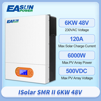 EASUN Power Hybrid ISolar Inverter 48V 6200W Pure Sine Wave AC 220V Mppt Solar Inversor Build In 110A Solar Controller Charger