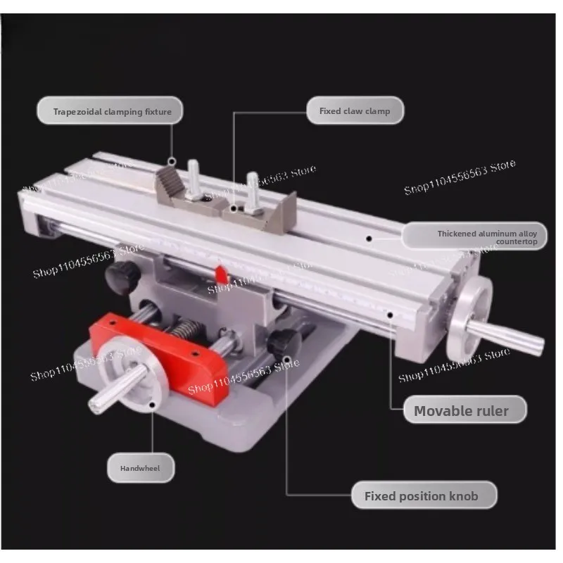 Small Multifunctional Bench Drill Rack - Precision XY Movable Bench for Woodworking and Household