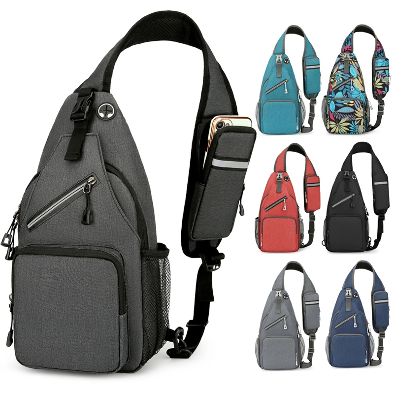 Bolso de pecho ajustable para hombre, bolso de hombro portátil, ¡adero para viajar, acampar, deportes al aire libre!