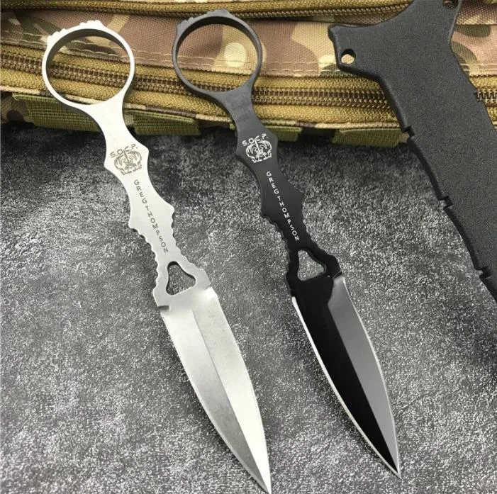 High Quality BM 176 SOCP Full Tang Mini Fixed Knife 440C Blade Ninja Kunai Throwing Multitool Survival Combat Knives and Sheath