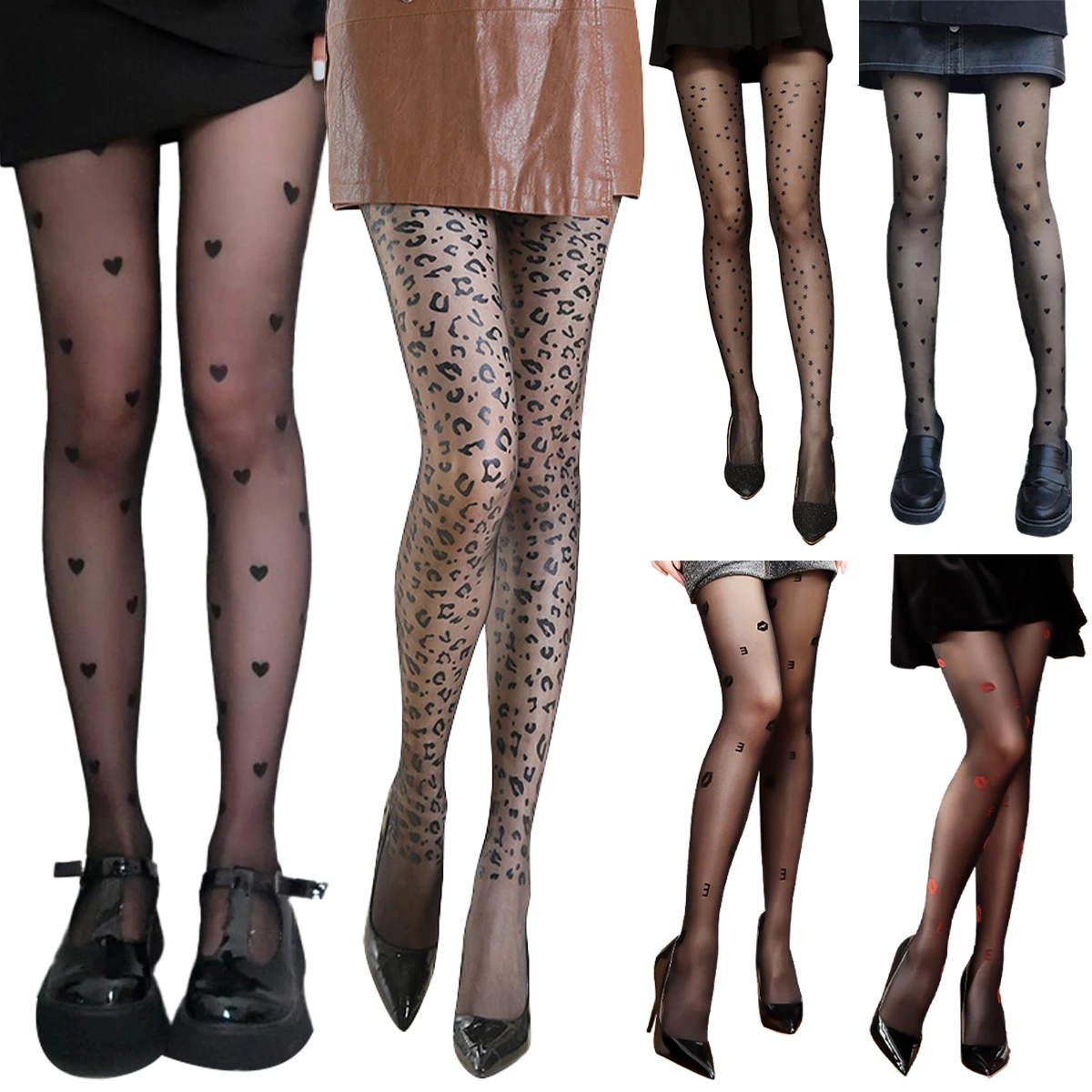 

Dot Printing Lip 6 Pairs Set Hottie Career Lady's Pantyhose Naked Glamour Pantihose Lolita Size Plus Rave High Quality Health