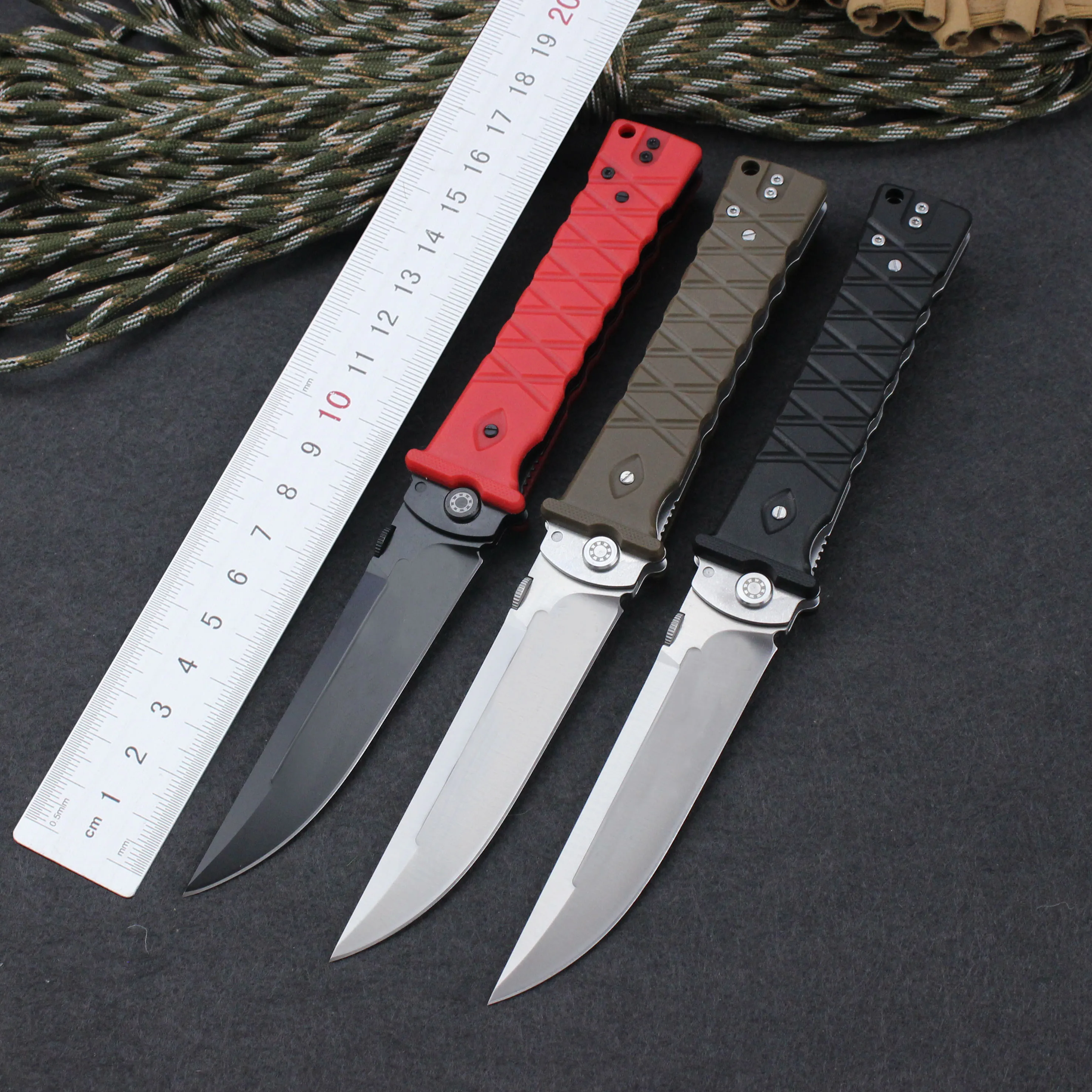 

Outdoor portable Folding Knife Self-Defense Carry Sharp D2 Steel Hunting Tactical Knives Tool for Men EDC Camping Fruit Knife