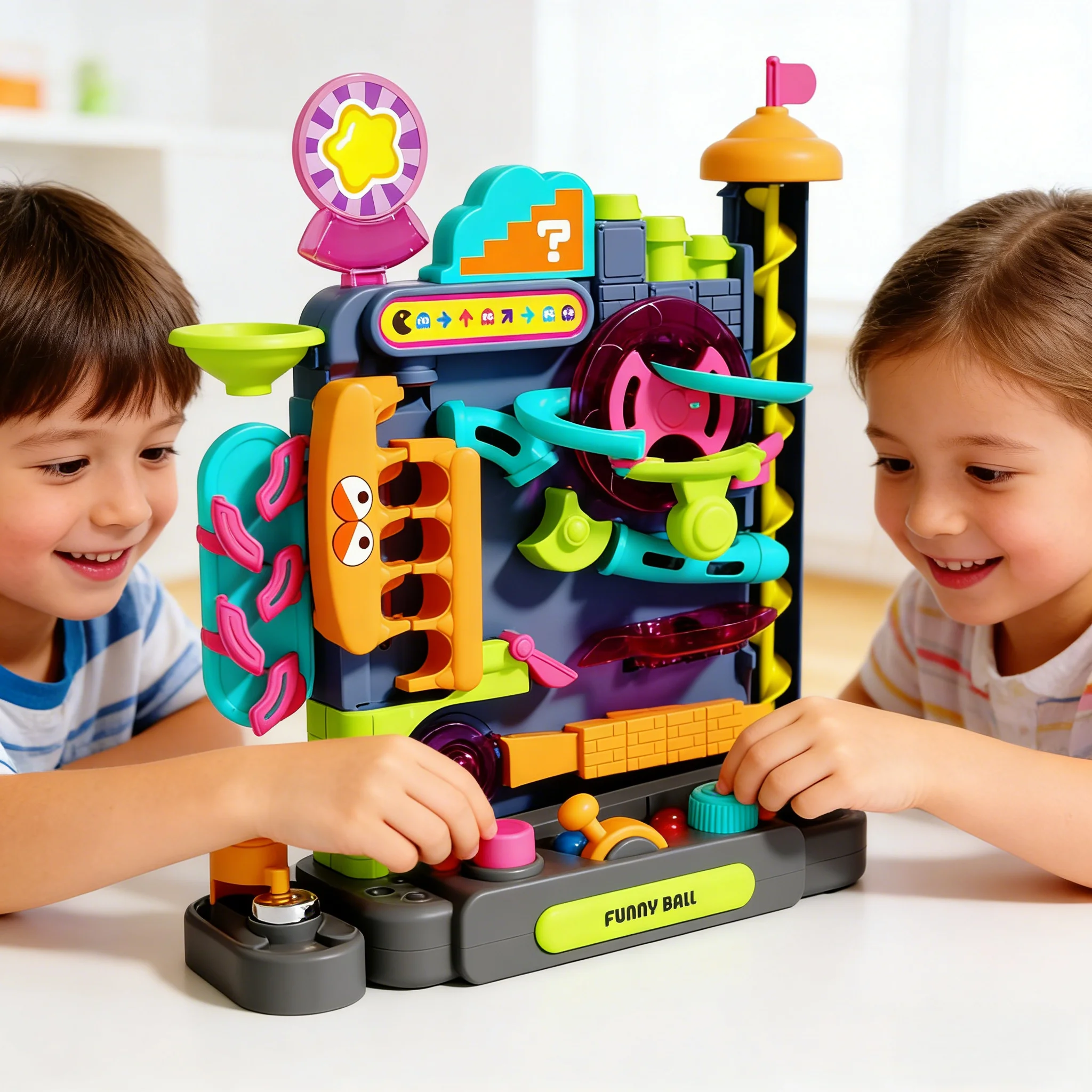 Interactive Crazy Ball Maze Brain Teaser Toy  Educational Platform Game Rolling Ball Obstacle Adventure Toy for Kids