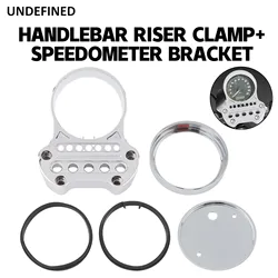 Fit For Harley Sportster XL883 XL1200 Dyna 2006-up Motorcycle Speedometer Bracket Relocation Cover Handlebar Riser Clamp Kit