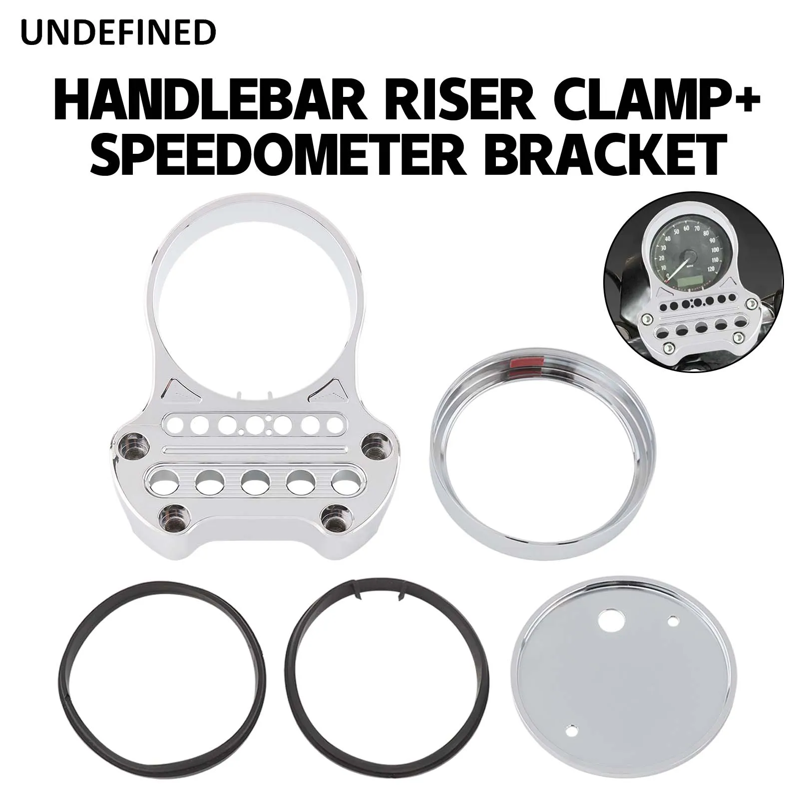 Fit For Harley Sportster XL883 XL1200 Dyna 2006-up Motorcycle Speedometer Bracket Relocation Cover Handlebar Riser Clamp  Kit