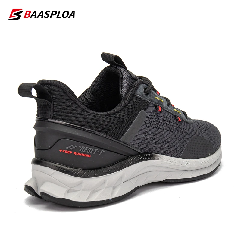 2023 Baasploa Men Running Shoes Lightweight Sport Shoes Mesh Breathable Casual Sneakers Non-Slip Outdoor for Men New Arrival