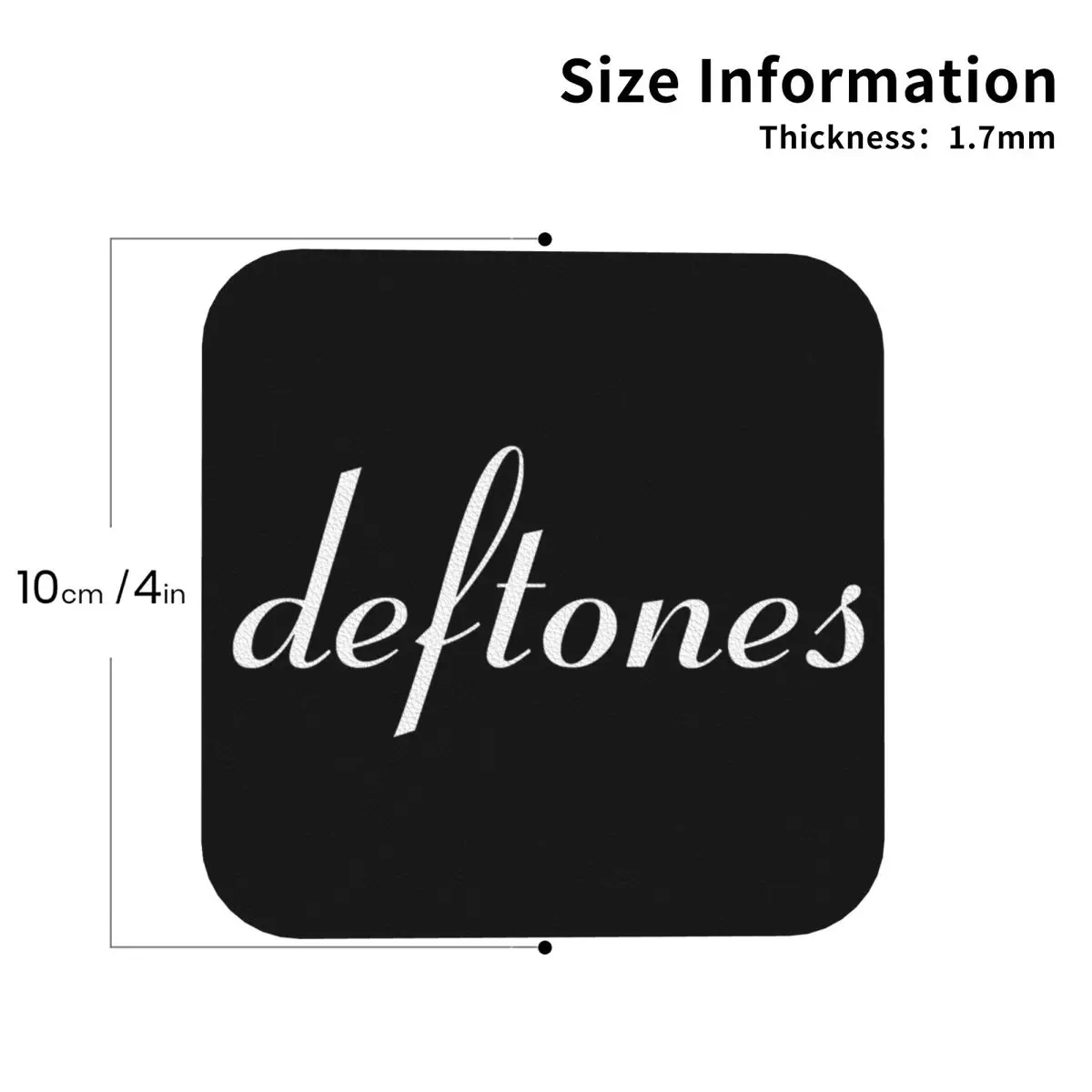 

Металлические подставки Deftones в стиле панк-рок, кожаные салфетки, водонепроницаемые изоляционные кофейные коврики для дома, кухни, обеденные подушечки, набор из 4 шт.