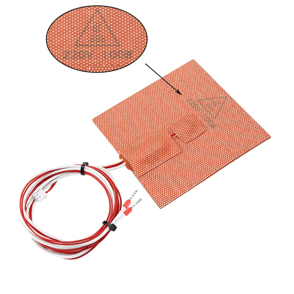 100×100mm/170×170mm Silicone Heating Mat Hot Bed Pad with Relay 3D Printer Accessories