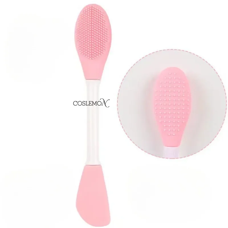 Dubbele Kop Siliconen Borstels Lepel Spatel Roerstok Gezichtsmasker Gezichtsmassage Reiniging Scrubber Huidverzorging Make-Up Tools