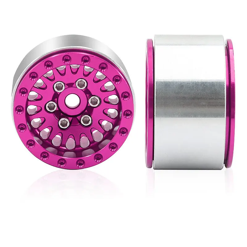 1/18 TRX4M ホイールハブ、1/24 SCX24 AX24 1.0 ホイールハブ、ロッククローラー車両用アルミ合金ホイールハブ