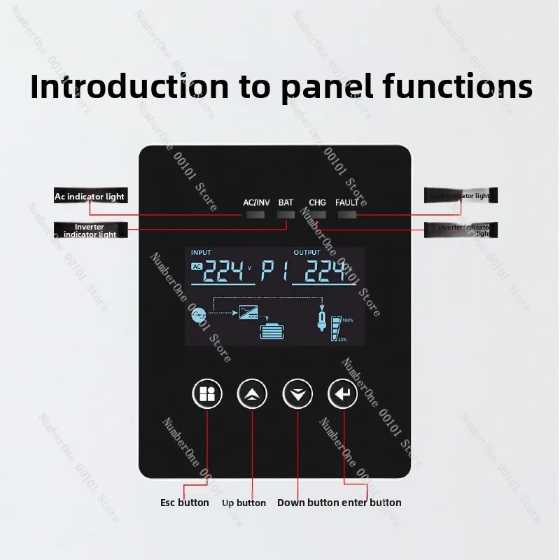 6200W household independent high-efficiency MPPT durable off grid and grid connected integrated photovoltaic inverter