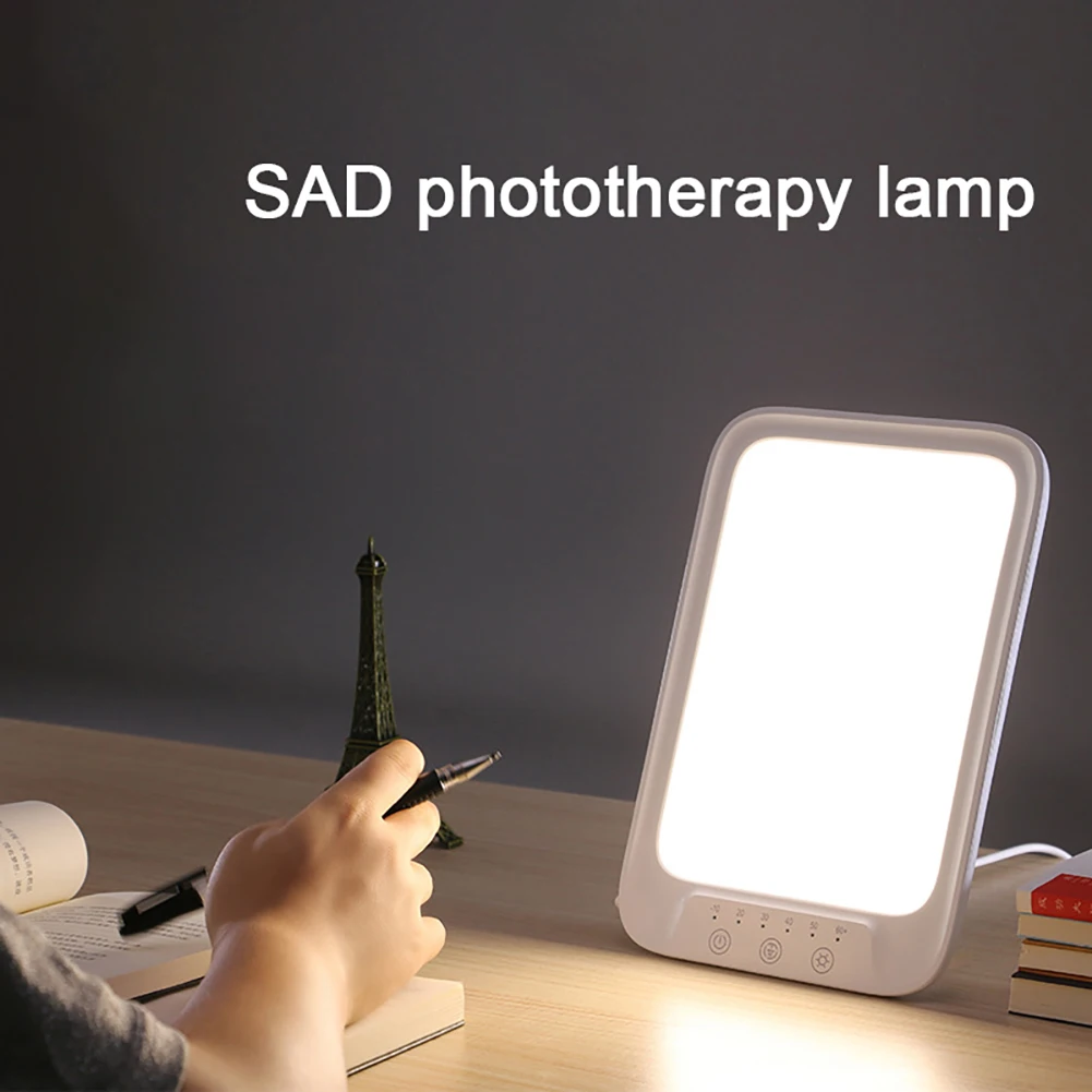 USB LED Therapy Light 10000Lux lampada terapeutica dimmerabile senza UV con 10 livelli di luminosità 6 impostazioni del Timer per l'home Office