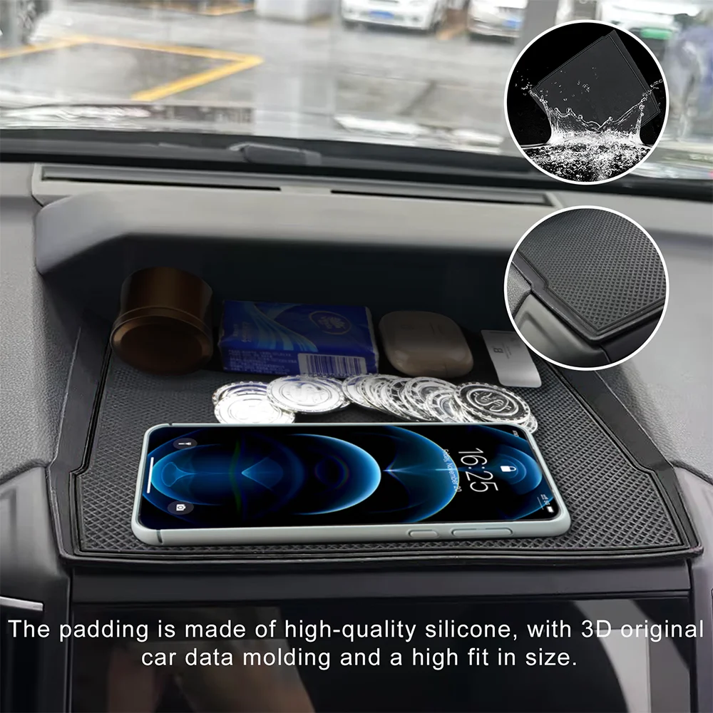 Car Center Control Dashboard Pad for Subaru Forester 2019 2020 2021 2022 2023 2024 Anti-Slip Protective Phone Holder Mat