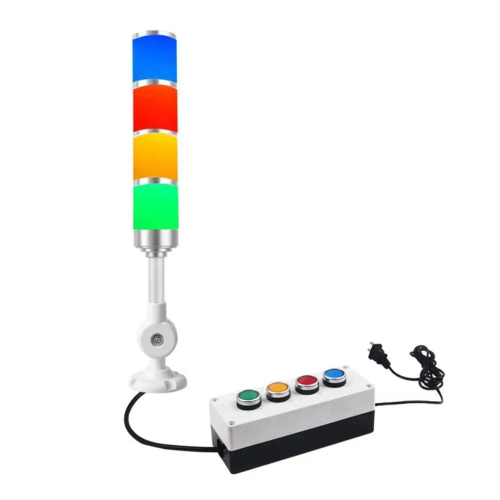 220V Multi-layer Signal Tower Light Workshop Machine Signal Light Emitting Diode Working Warning Light with Switch