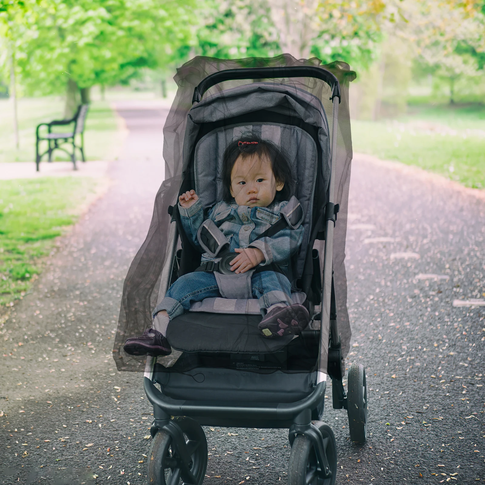 

Mesh Cover For Strollers Carriers Cradles Coffee Elastic Fit Mosquito Protection Stroller Net Cradle Mesh Pram