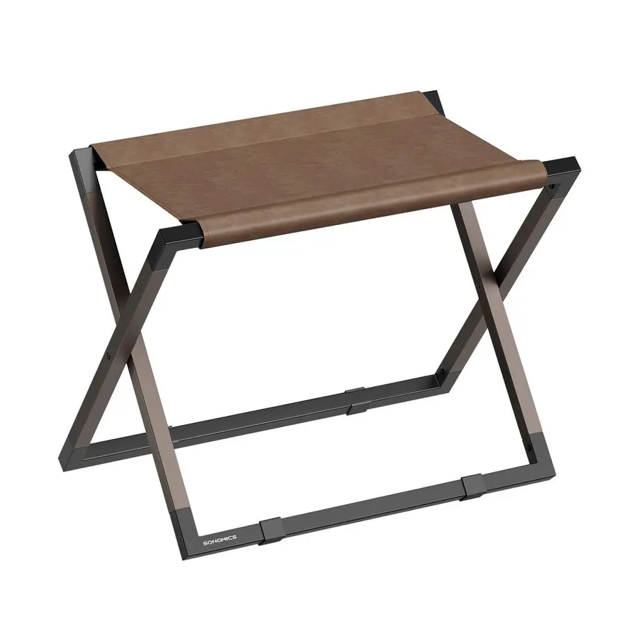 

Подставка для багажа, складная подставка для чемодана, металлический держатель для багажа, из искусственной кожи, легко собирается, для гостевой комнаты, отеля, спальни