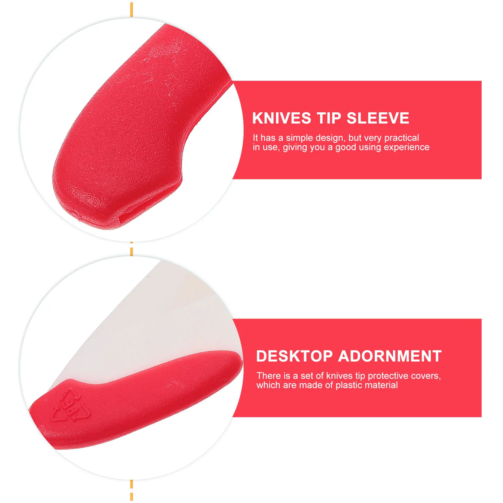 

50pcs Knife Tip Protector Plastic Protective Sleeve For Cutter Tips Kitchen Supplies Tool Tip Cover Knives Accessories