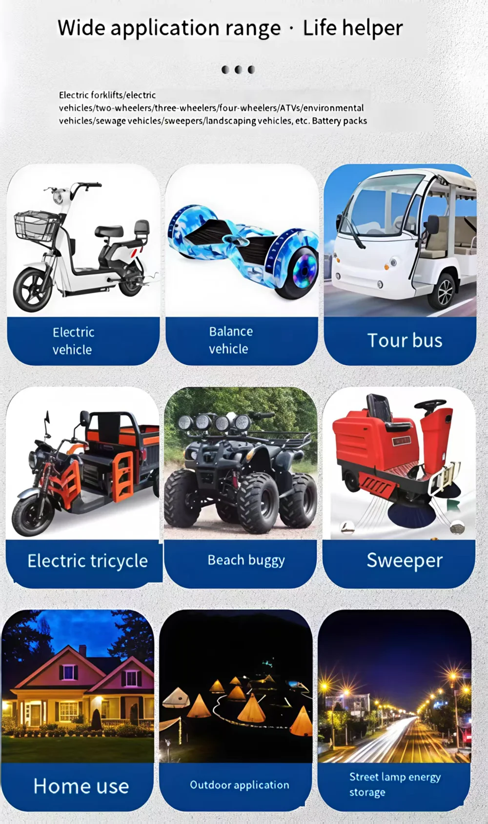 17S 60V 100Ah 200Ah 80Ah 60Ah 50Ah 40Ah 30Ah 120ah 150ah Li ion battery for Two Three wheeled vehicles machinery Solar Golf Cart