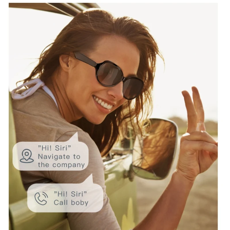 F07-auriculares inalámbricos con Bluetooth para mujer, gafas estéreo con asistente de voz, 5,3, bisel polarizado, gafas de pesca excitadas