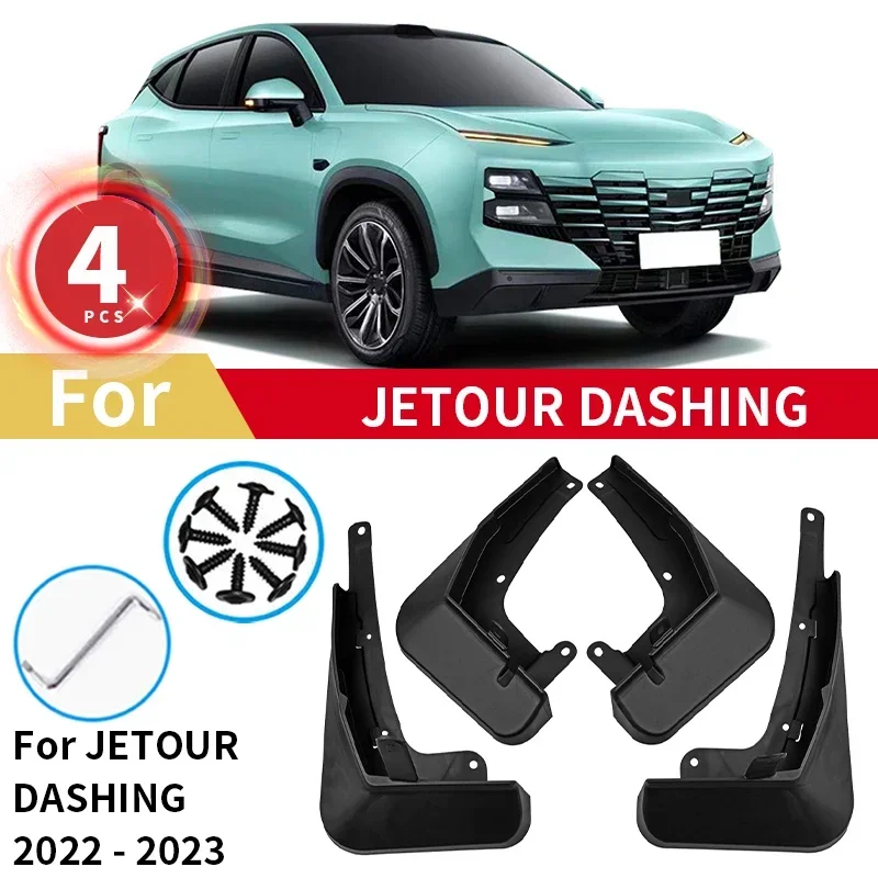 

For Jetour Dashing 2022 2023 Mud Flaps Front Rear Fender Splash Wheels Protector Guards MudFlaps Mudguards Car Accessories 4pcs