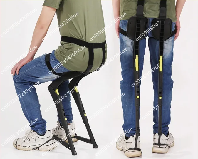 Exoskeleton wearable seat wearable sports chair fishing folding stool outdoor portable travel multifunctional seat stool