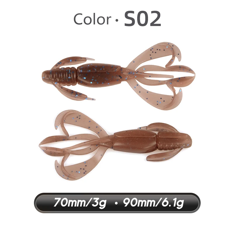 MEREDITH Crazy Flapper Vissen Lokt 70mm 90mm Zachte Lokken Vissen Lokt Zachte Siliconen Aas Garnalen Bass Peche Gear Visgerei