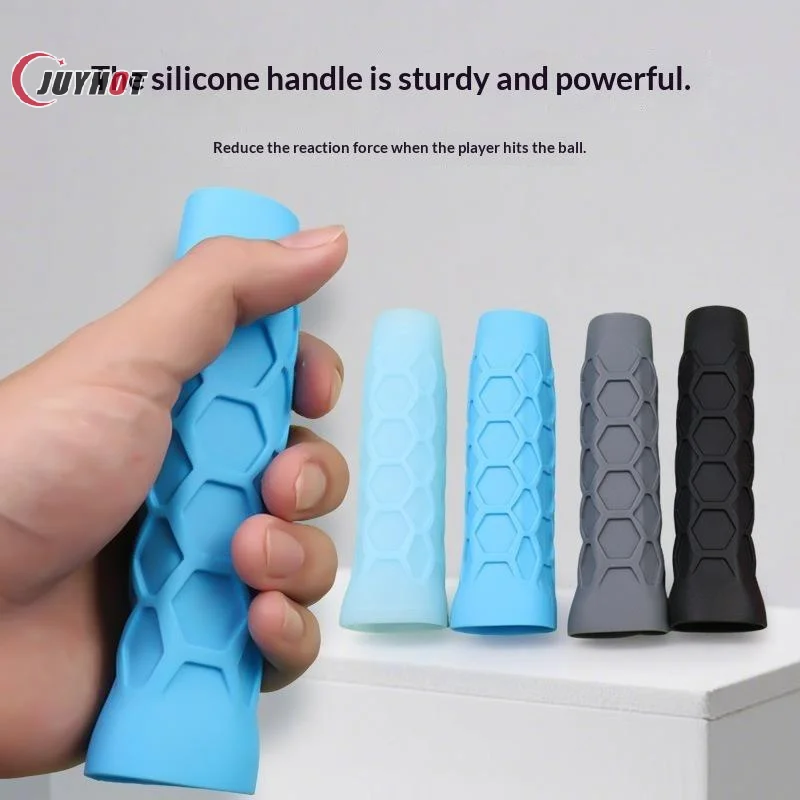 1Pc Reusable Silicone Racket Grip Sleeve For Tennis Rackets Shock-absorbing Sleeve Anti-slip Silicone Grip Sport Accessories