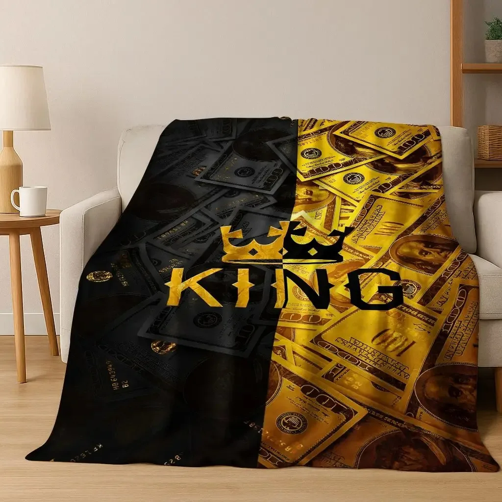 US Dollar Franklin Flannel Blanket,Warm and Cozy Soft Throw Blanket for Home Bedroom Bed Sofa Office Travel Picnic Cover Kid