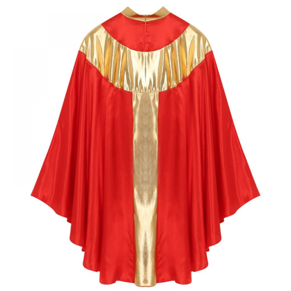 

Priests Church Priests Vestments Chasuble Mass Vestments Robe Gown Cape for Adult Unisex Halloween Stage Carnival Fancy Suit