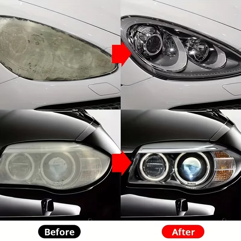 Car Headlight Restoration Polish, 100ml Remove Oxidation & Scratches, Renew Headlight Lens for Safe Driving