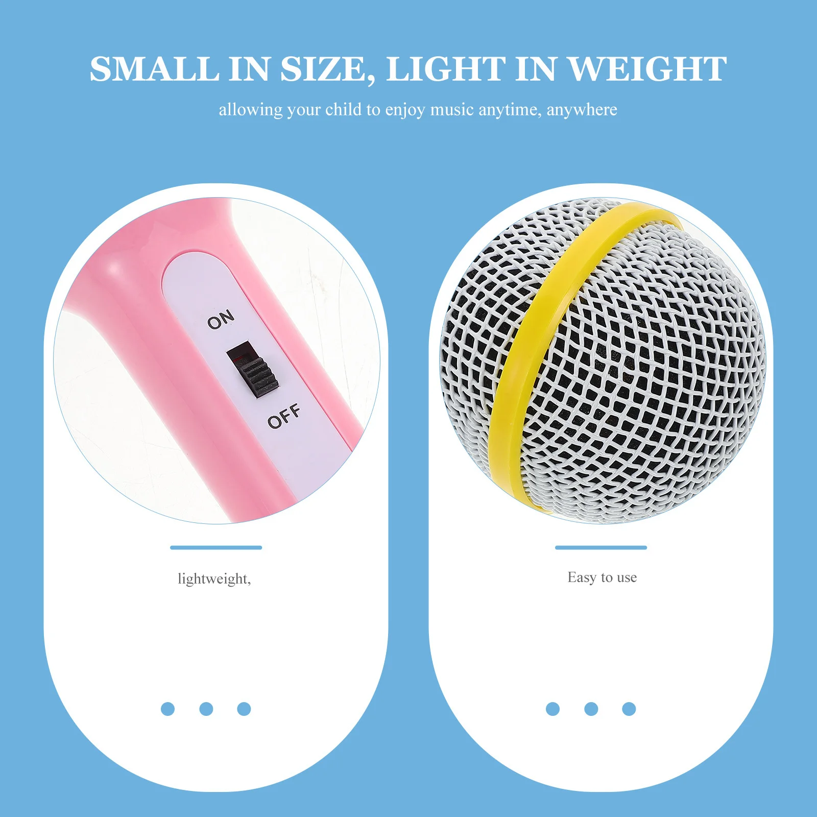 ميكروفون محمول للوحة المفاتيح، ميكروفون خفيف الوزن للتعليم المبكر، الغناء، اللعب التظاهري للحفلات #4