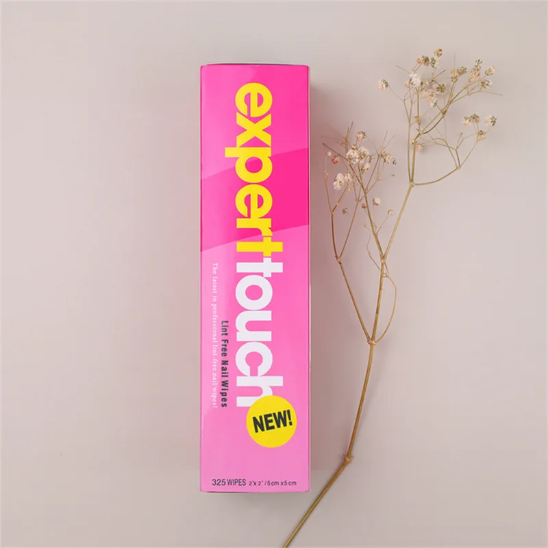 325pcs/box Disposable Nail Polish Remover Cotton Pads Lint Free Nail Wipes For Gel Glue Makeup Manicure Cleaning Tool Paper