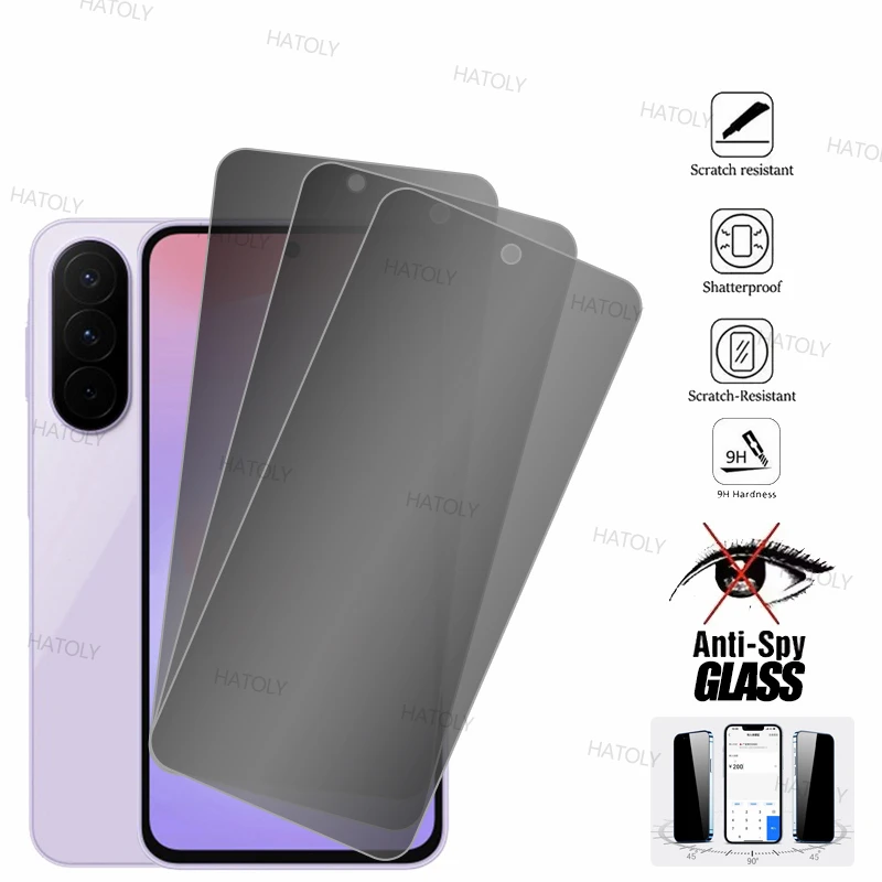 3/2/1PCS Privacy Screen Protector For Samsung Galaxy A27 5G Anti-Spy Glass Samsung Galaxy A27 Privacy Tempered Glass Galaxy A27