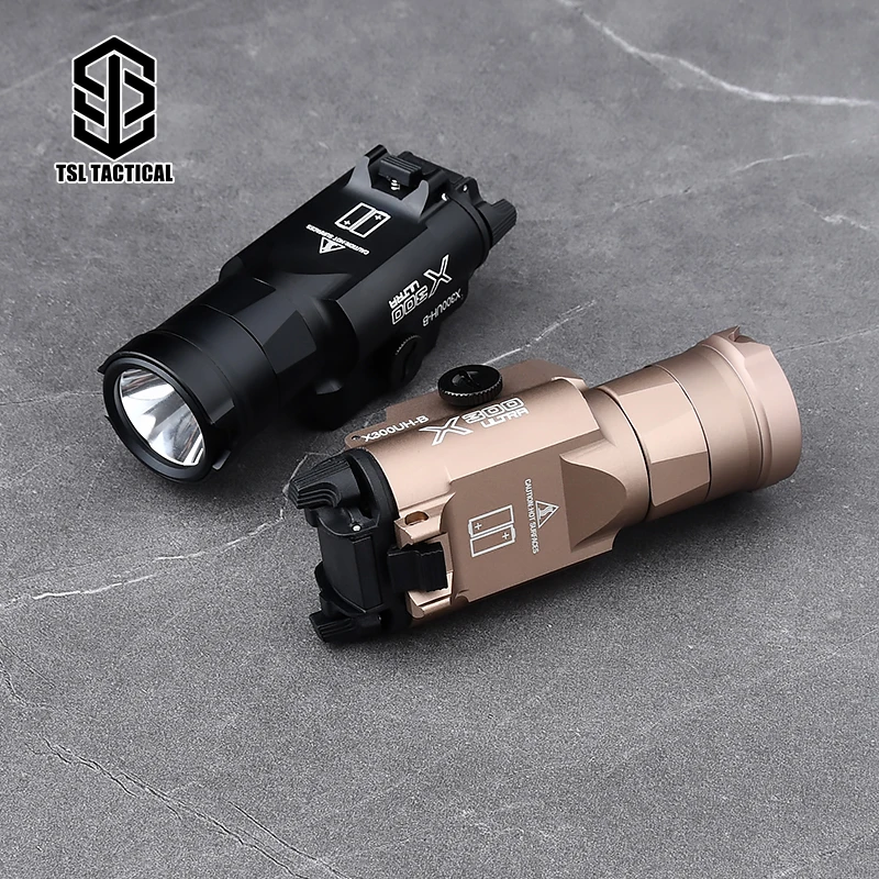 

Tactical Flashlight X 300UH-B Metal LED White Light 300 Ultra For Glock Lamp Searchlighting Constant/Momentary Fit 20mm Rail