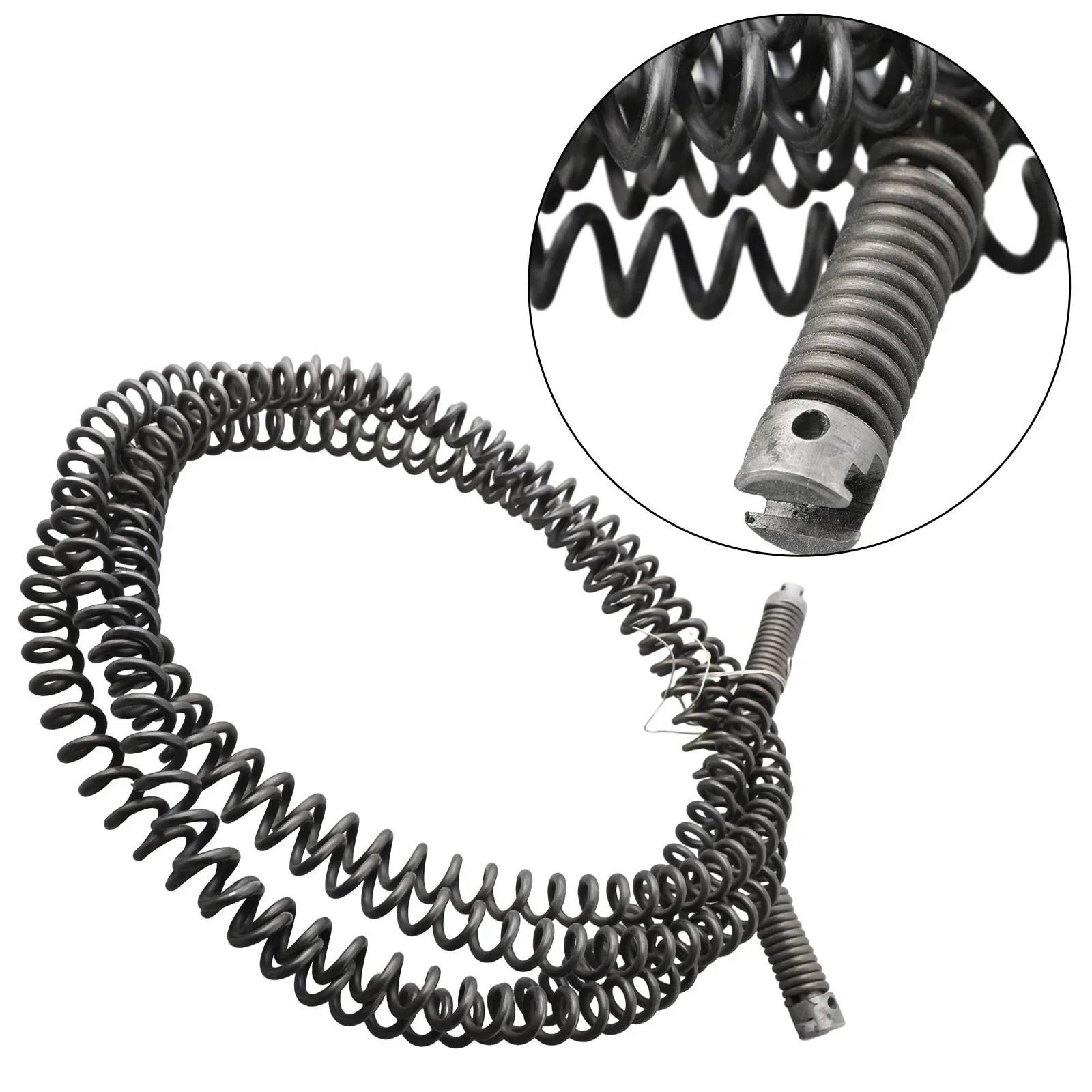 Imagem -05 - Conjunto de Ferramentas de Dragagem de Esgoto 10m Mola Broca Elétrica Conector Máquina de Limpeza de Drenagem Tubo Estendido Pia de Dragagem