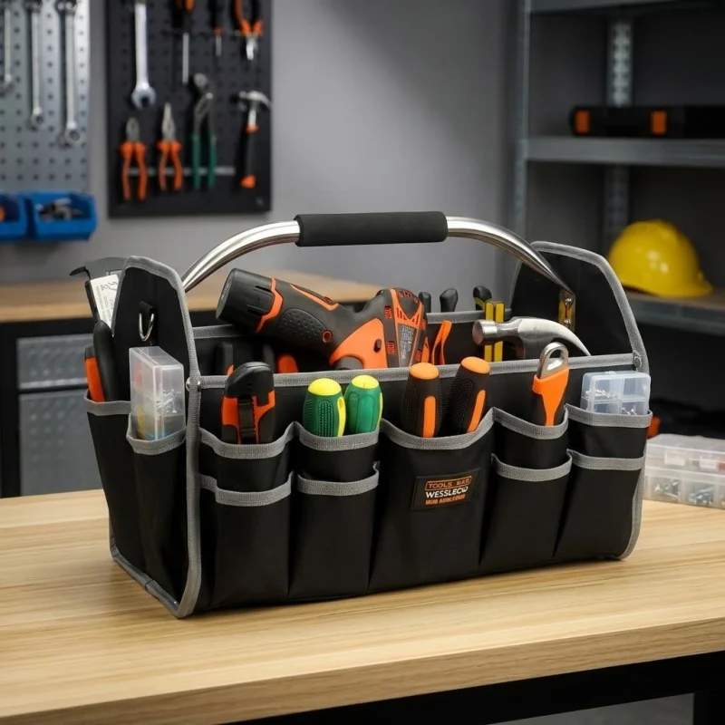 1680D Oxford Cloth Tool Bag Electrician Tools Storage Multifunctional Large Capacity Organizer Waterproof Portable Toolbox Pro