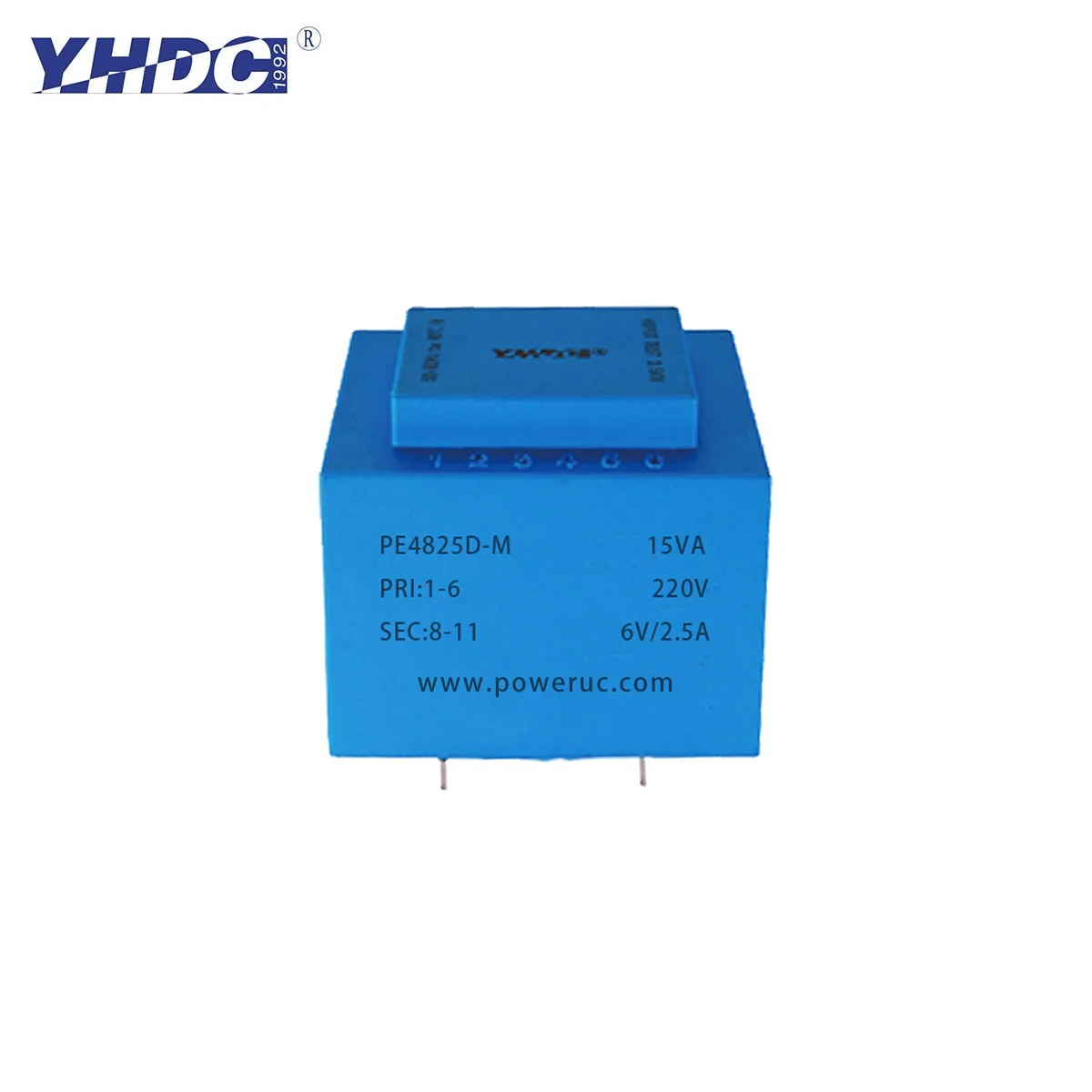 

YHDC PE4825D-M 15VA 110V-380V 6V×2/7.5V×2/9V×2/12V×2/15V×2/18V×2/24V×2 Encapsulated Transformer PCB Welding Isolation