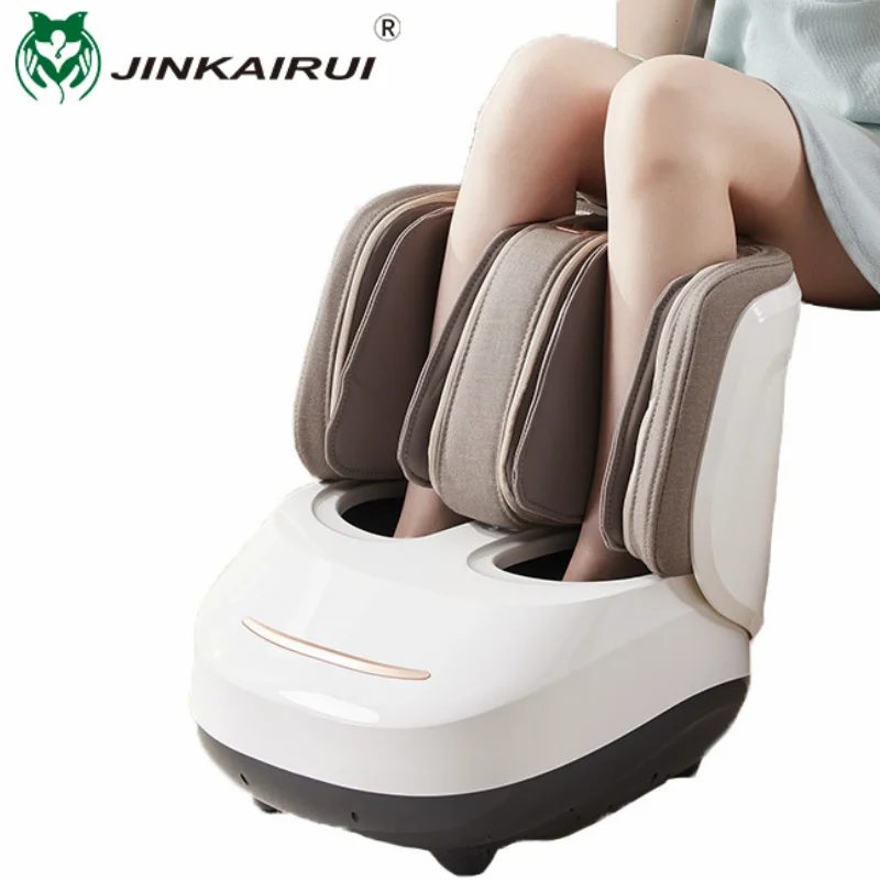 Jinkairui Electric Calf Foot Massage Machine Shiatsu Embrace Air Compression Rolling Kneading Leg Beauty Massager