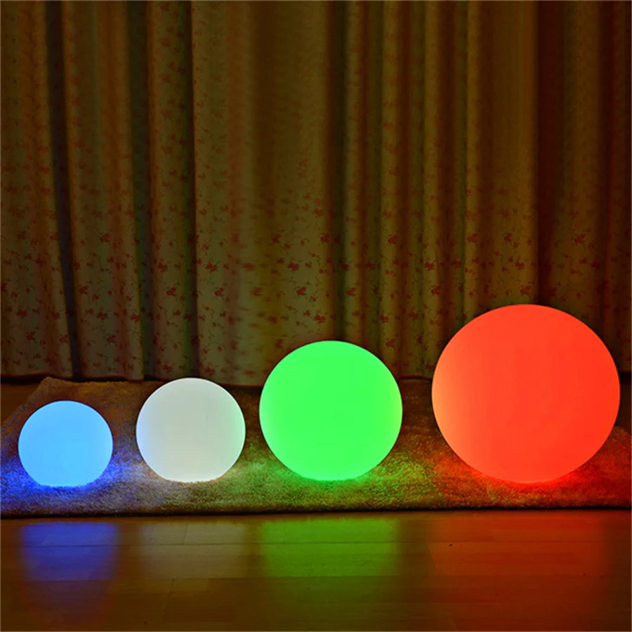 LED Garden Ball Light Landscape Lighting Bar Decor Night Lights Outdoor Party Wedding Lawn Lamps Remote 16 Color Battery Powered